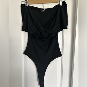 Forever 21 - Flowy Body Suit - Size S - Black